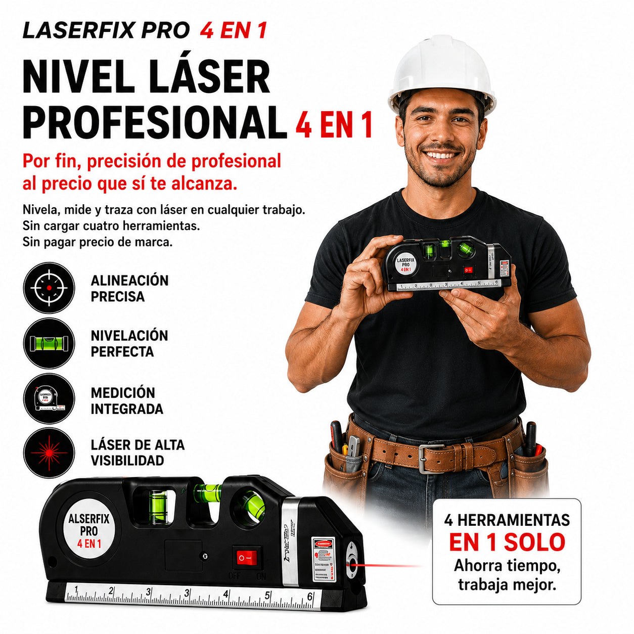 LaserFix Pro 4 en 1 + 1 AÑO DE GARANTÍA
